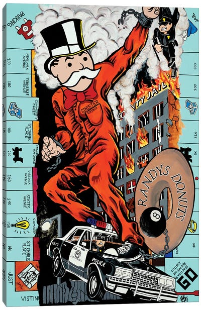 Just Visiting Canvas Art Print - Rich Uncle Pennybags