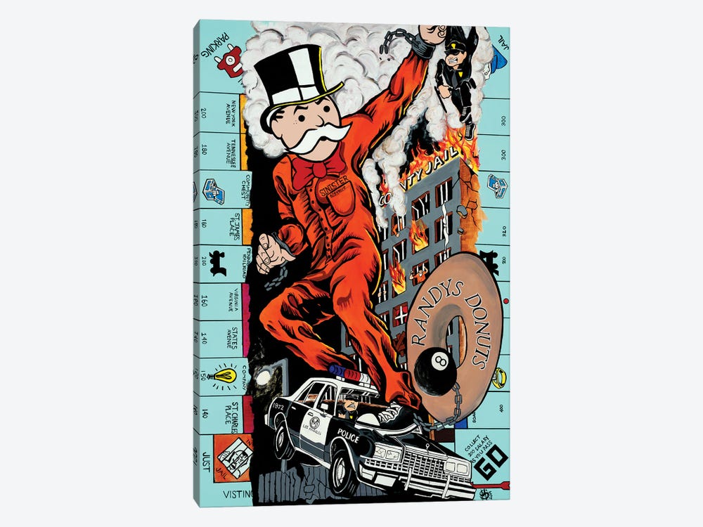 Just Visiting by Sinister Monopoly 1-piece Canvas Artwork
