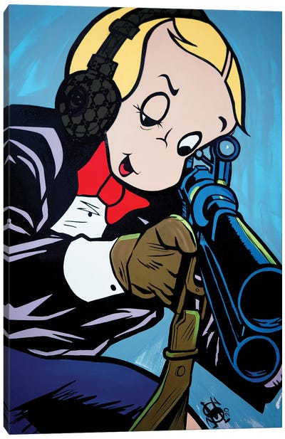 Sniper Canvas Art Print - Animated & Comic Strip Character Art
