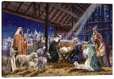 Nativity Canvas Art Print