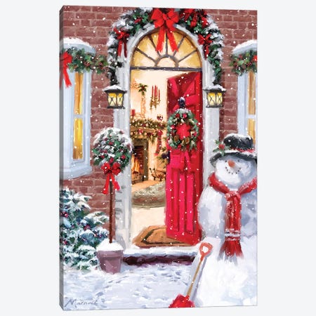 Red Door I Canvas Print #MNS439} by The Macneil Studio Canvas Wall Art