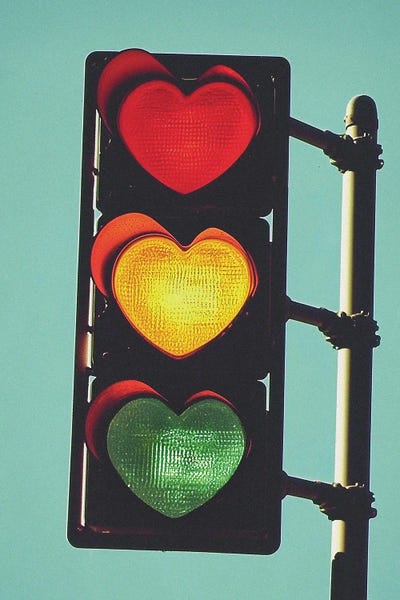 Jordy Blue - Canvas Prints: Traffic Light In Love by Andreas Magnusson