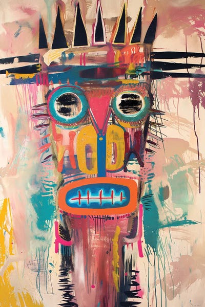 Andreas Magnusson: Colorful Graffiti Face by Andreas Magnusson