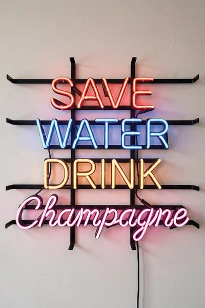 Witty Champagne Neon Sign