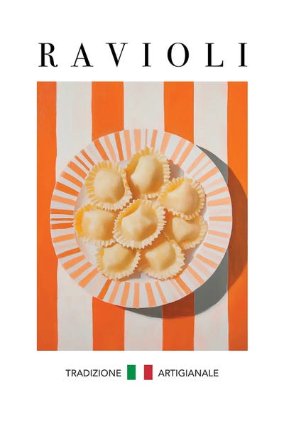 Food & Drink Posters: Ravioli by Andreas Magnusson