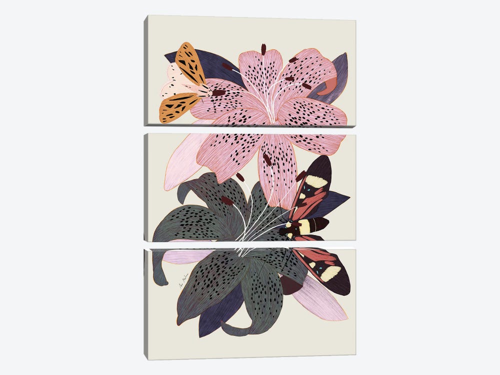 Lily Flowers by Ana Martínez 3-piece Art Print