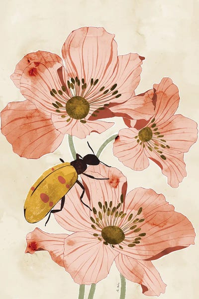 Flowers And Insects by Ana Martínez art print