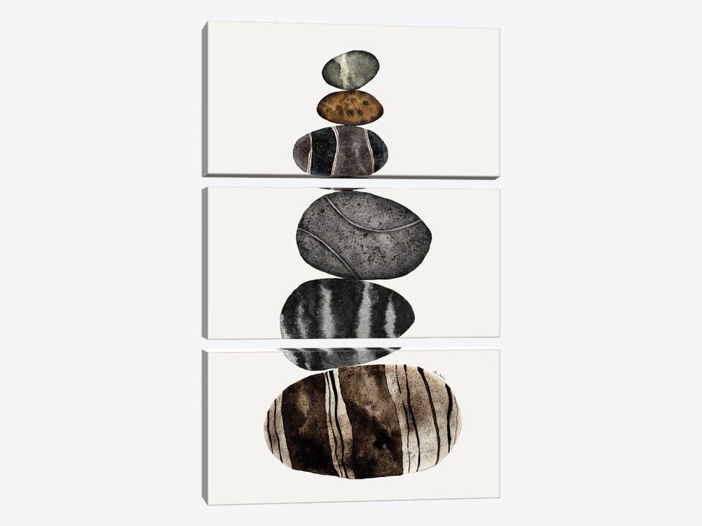 Stones In Balance by Ana Martínez 3-piece Art Print