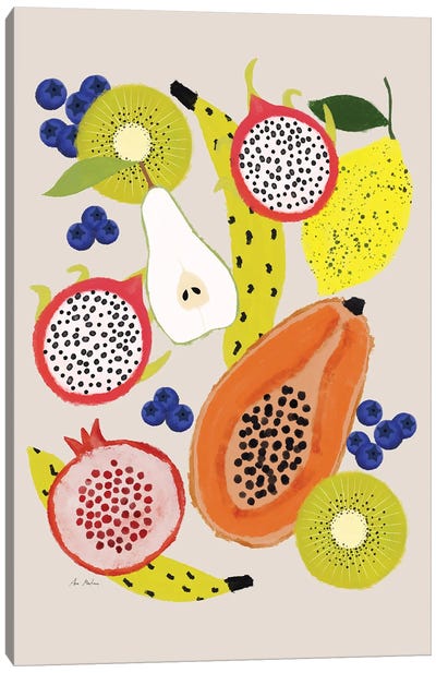 Tropical Fruits Canvas Art Print - Pear Art