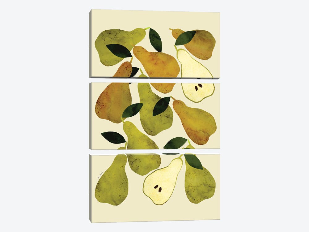 Pears by Ana Martínez 3-piece Canvas Print