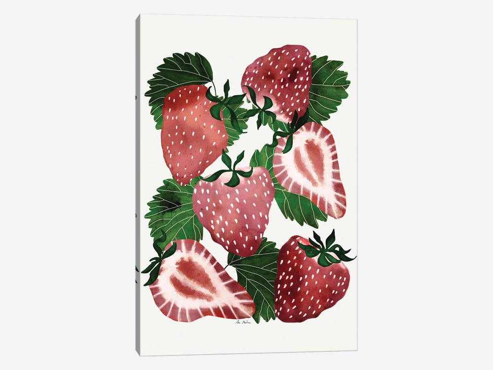 Strawberries by Ana Martínez 1-piece Canvas Artwork