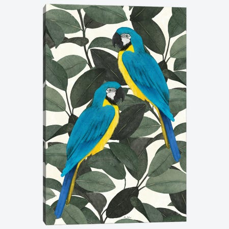 Tropical Parrots Canvas Print #MNZ54} by Ana Martínez Canvas Art Print