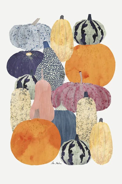 Pumpkins: Still Life Of Pumpkins by Ana Martínez