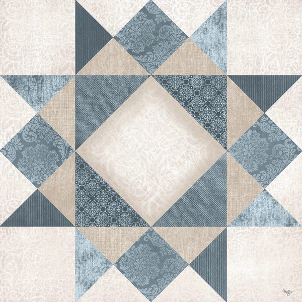 Mollie B.: Blue Quilt Square I by Mollie B.