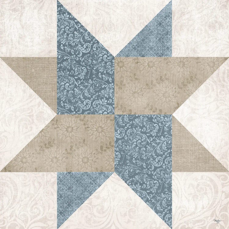 Blue Quilt Square III by Mollie B. wall art