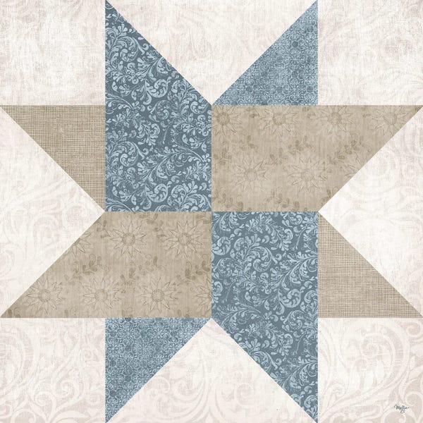 Mollie B.: Blue Quilt Square III by Mollie B.