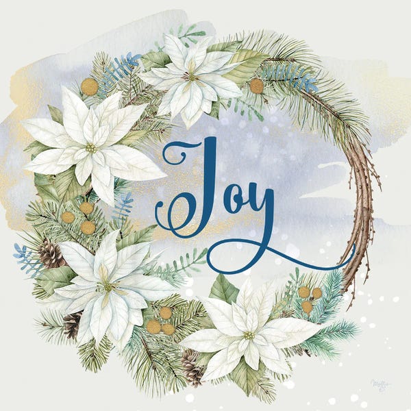 Joy Poinsettia Wreath