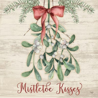 Mistletoe Kisses by Mollie B. metal wall art