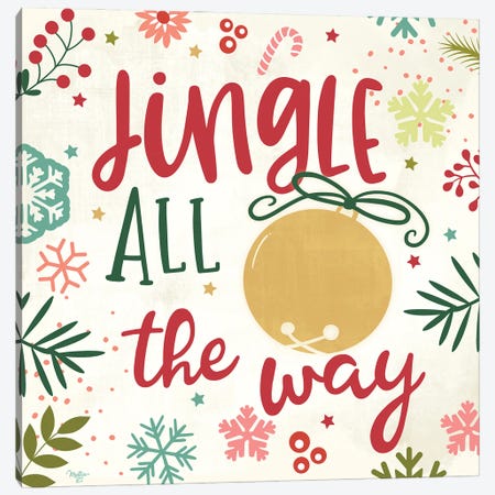 Jingle All the Way Canvas Print #MOB10} by Mollie B. Canvas Art Print
