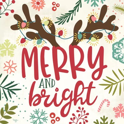 Merry & Bright by Mollie B. framed wall art