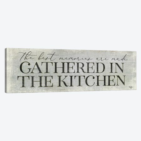 Gathered in the Kitchen Canvas Print #MOB28} by Mollie B. Canvas Artwork