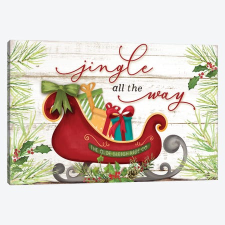 Jingle All the Way Canvas Print #MOB29} by Mollie B. Canvas Artwork