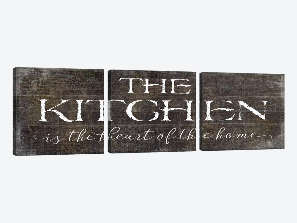 The Kitchen is the Heart of the Home by Mollie B. 3-piece Art Print