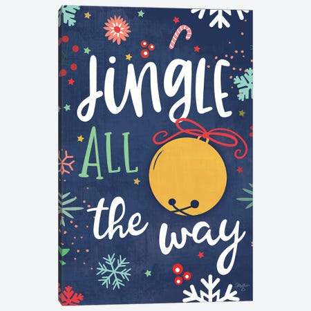 Jingle All the Way Canvas Print #MOB37} by Mollie B. Canvas Artwork