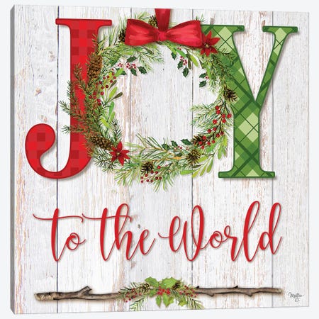 Joy To The World Canvas Print #MOB38} by Mollie B. Canvas Print