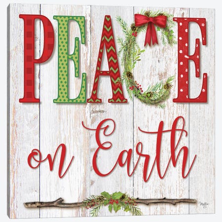 Peace On Earth Canvas Print #MOB42} by Mollie B. Canvas Wall Art