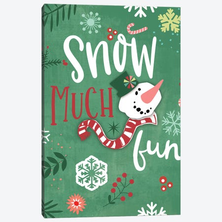 Snow Much Fun Canvas Print #MOB43} by Mollie B. Canvas Art
