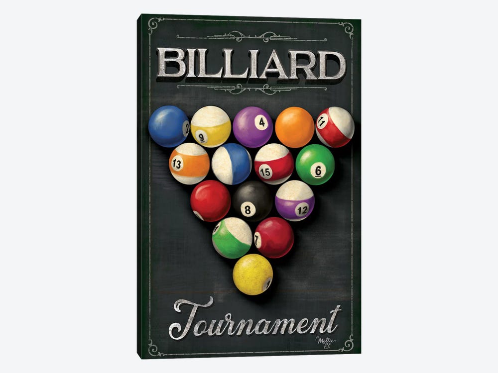 Billiards Tournament    by Mollie B. 1-piece Art Print
