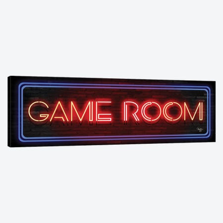 Game Room Neon Sign     Canvas Print #MOB47} by Mollie B. Art Print