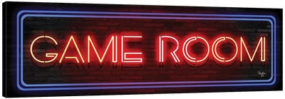 Game Room Neon Sign     Canvas Art Print - Quotes & Sayings Art