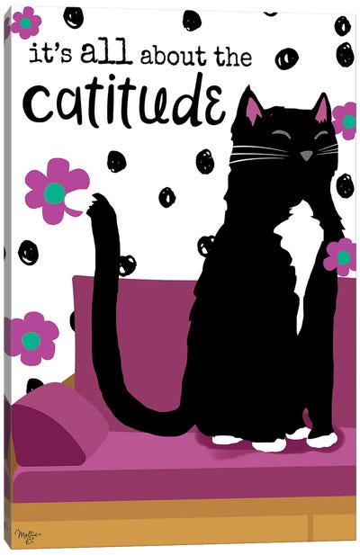 It's All About the Cattitude Canvas Art Print