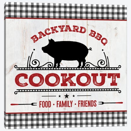 Backyard BBQ Cookout Canvas Print #MOB53} by Mollie B. Canvas Art Print
