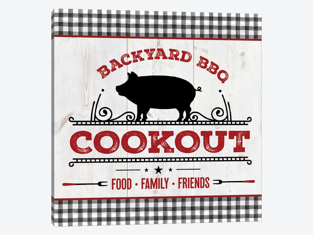 Backyard BBQ Cookout by Mollie B. 1-piece Canvas Print