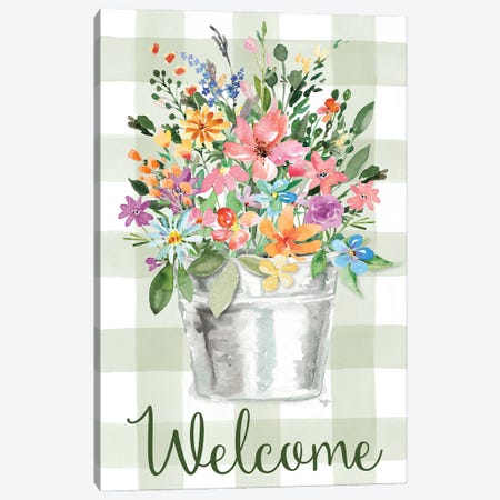 Welcome Flowers Canvas Print #MOB56} by Mollie B. Canvas Art
