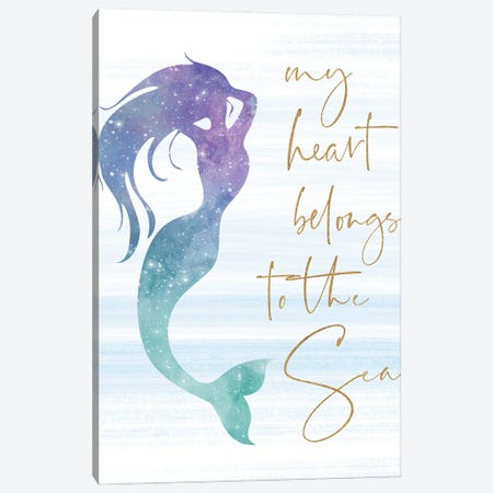 My Heart Belongs to the Sea Canvas Print #MOB5} by Mollie B. Canvas Wall Art