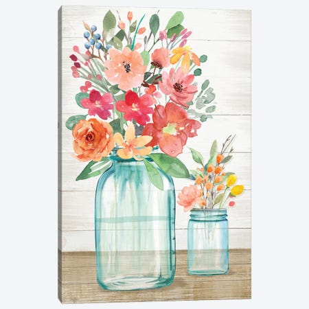 Country Floral Still Life Canvas Print #MOB77} by Mollie B. Canvas Art