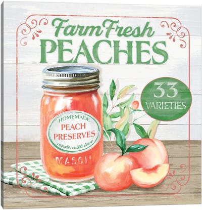 Farm Fresh Peaches Canvas Art Print