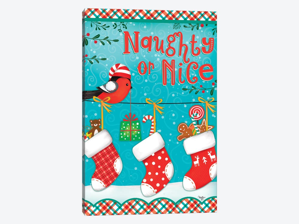 Christmas Stocking by Mollie B. 1-piece Canvas Print