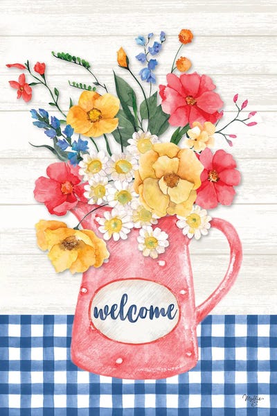 American Décor: Americana Floral Pitcher by Mollie B.