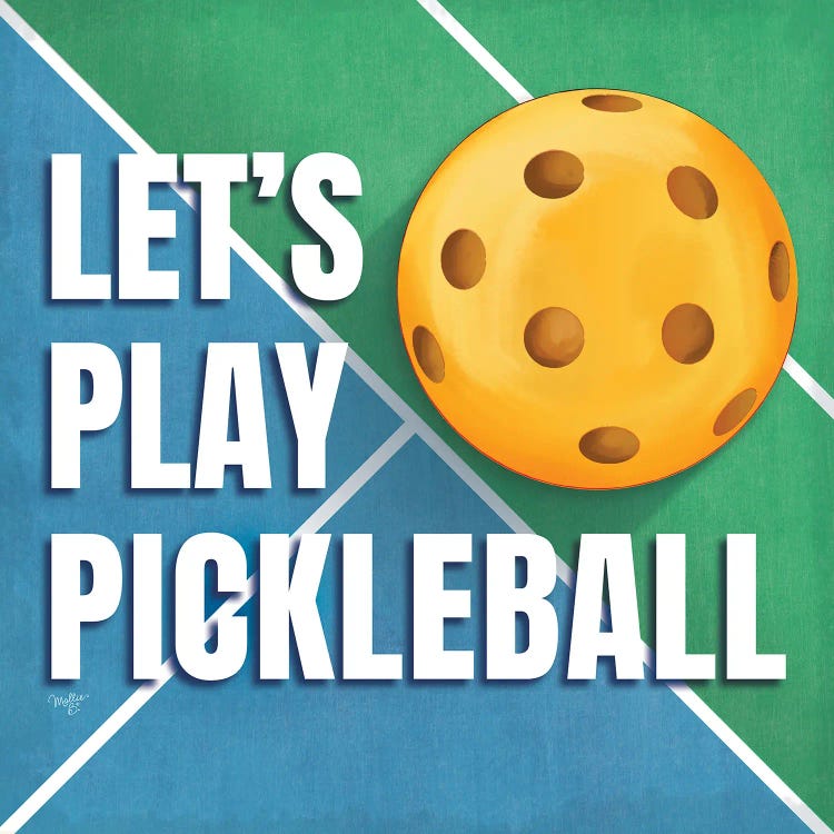 Let's Play Pickleball by Mollie B. wall art