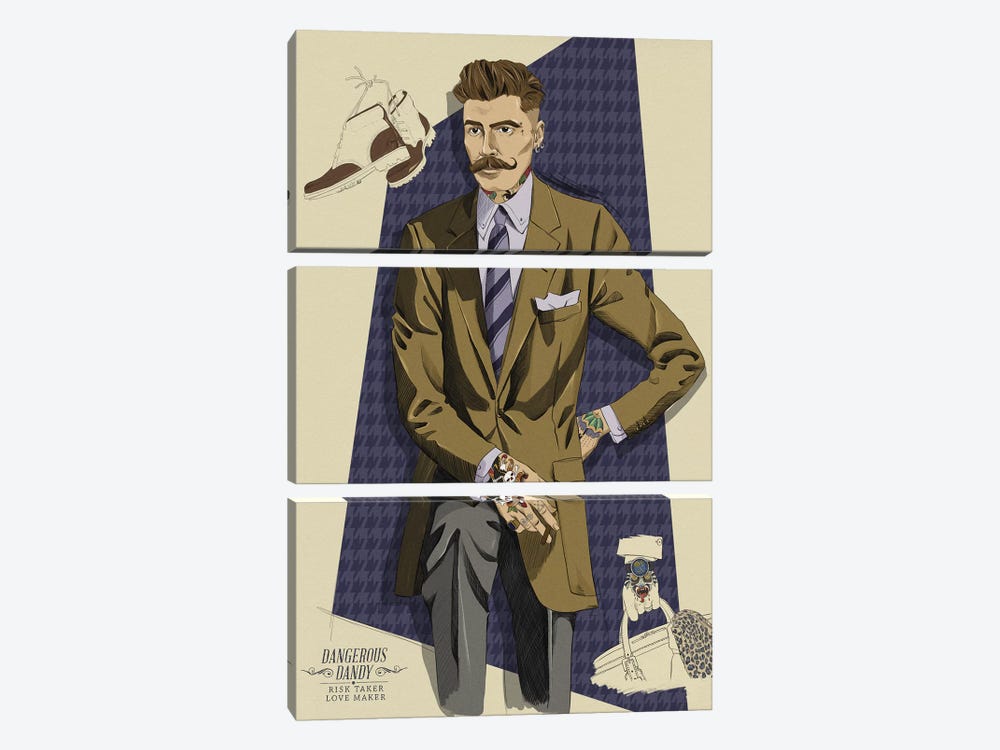 Dangerous Dandy by 5by5collective 3-piece Art Print