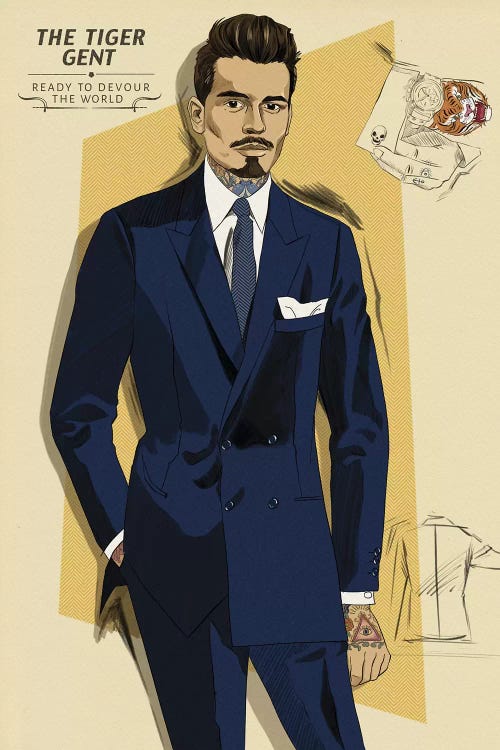 The Tiger Gent by 5by5collective wall art
