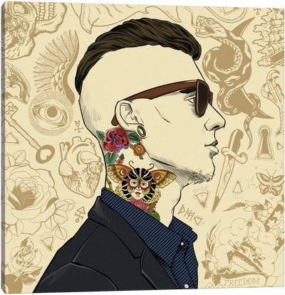 Tatted Up 1 Canvas Art Print - Movember Collection