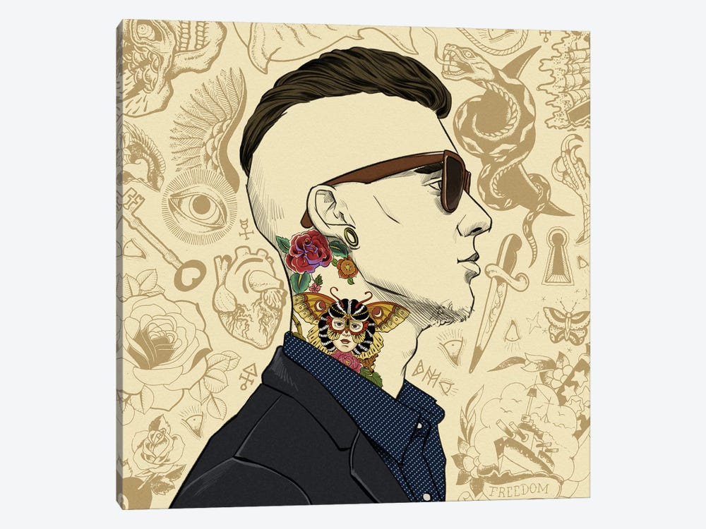 Tatted Up 1 by 5by5collective 1-piece Canvas Print