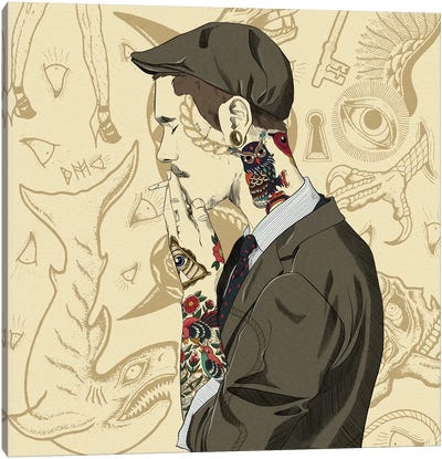Tatted Up 2 Canvas Art Print - Movember Collection