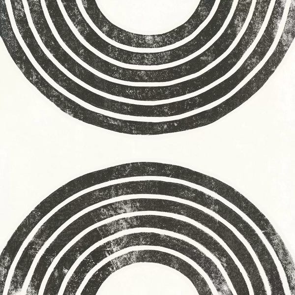 Black & White Minimalist Décor: Over the Rainbow BW I by Moira Hershey